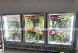 鲜花柜-辽宁营口花店三门保鲜展示柜选购